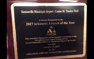 AAOA Airport recognition plaque 2017