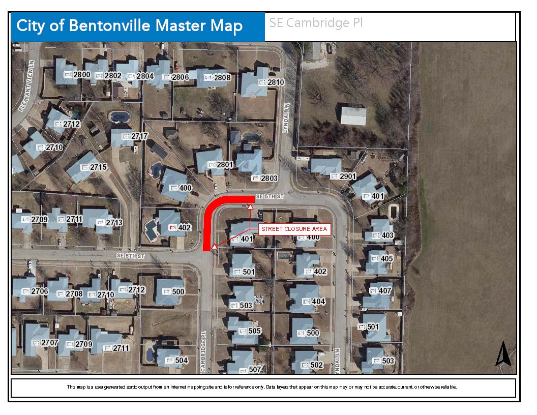 SE Cambridge Pl - Street Closure