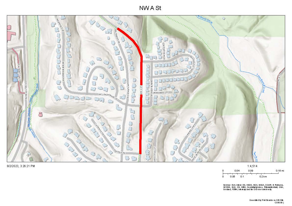 NW A Street August 23