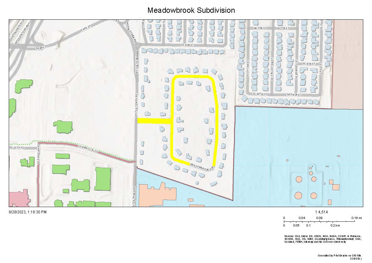 Meadowbrook Subdivision - Vicinity Map