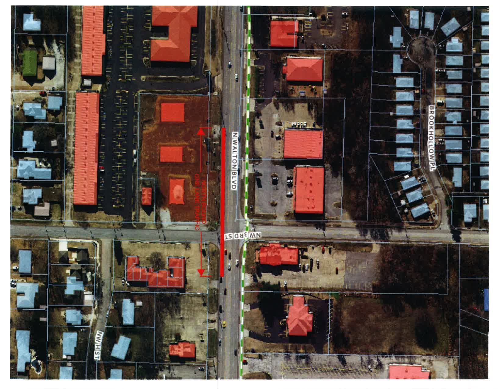 LANE CLOSURE - NORTH WALTON BLVD_