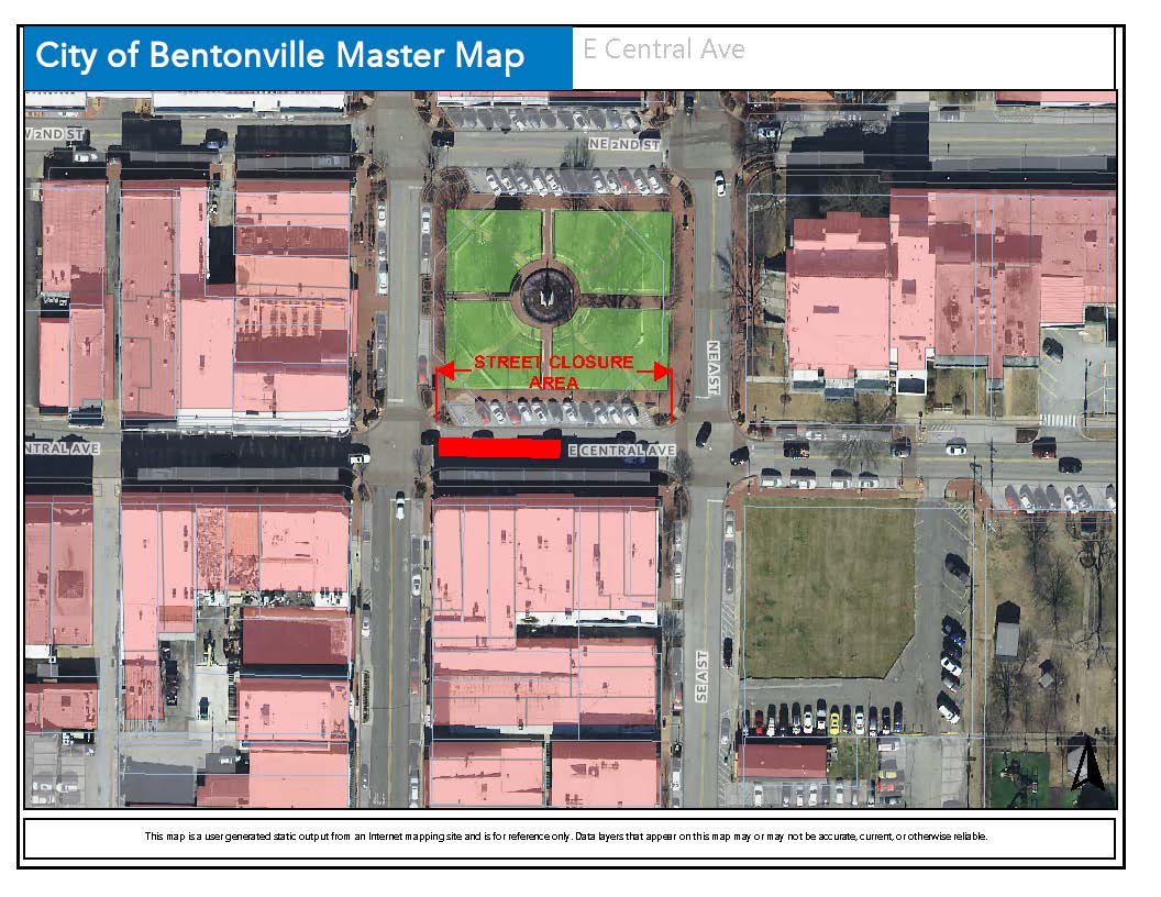 E Central Ave MAP - Street Closure Brick Pavers 11 8 20 (002)