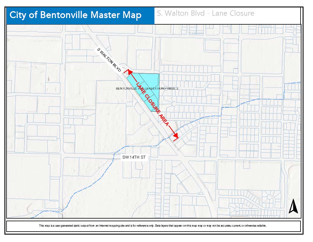 S Walton Blvd - Lane Closure 3 31 21