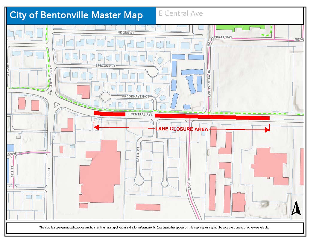E Central Ave - Lane Closures Walmart Campus 10 21 21